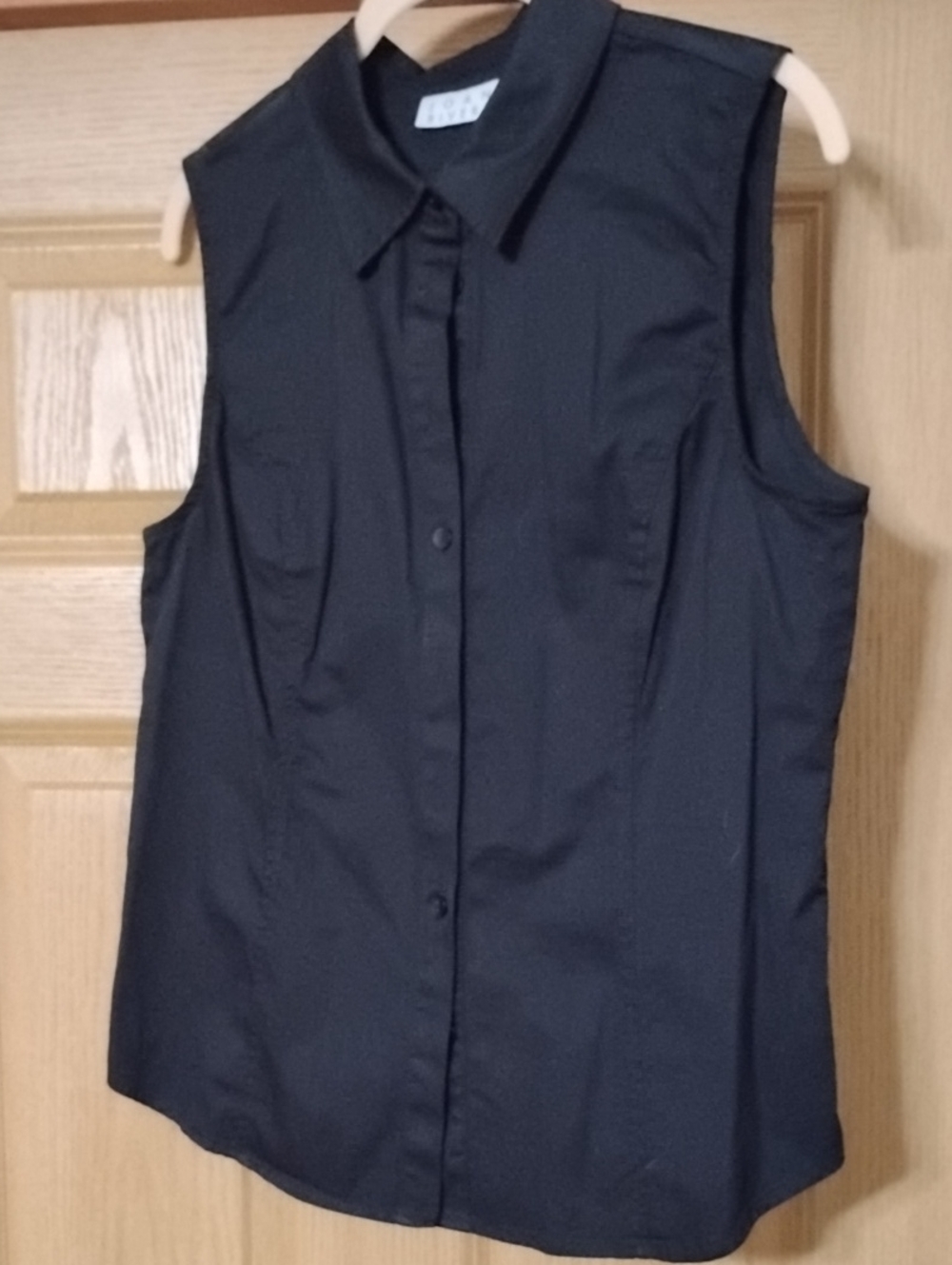 Joan Rivers Sleeveless Button-Up Shirt Sz 12